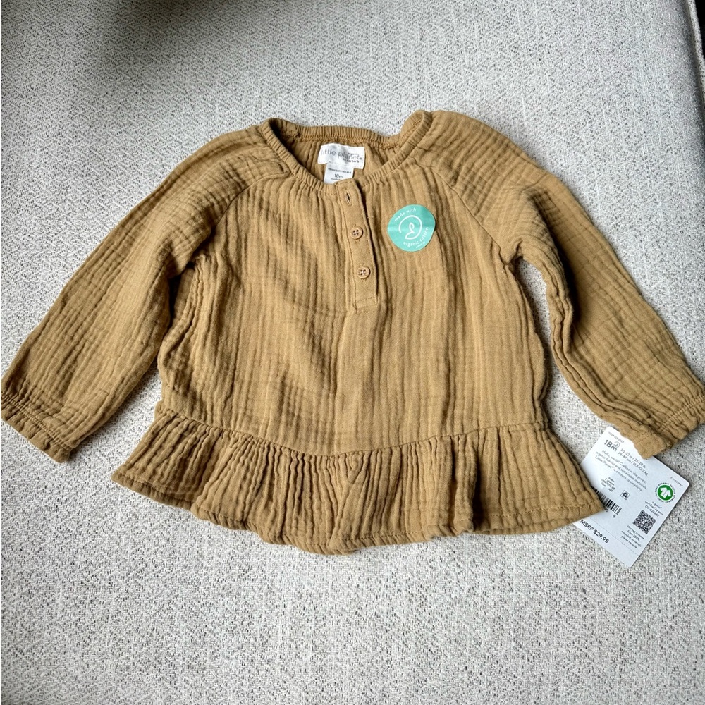 NWT Little Planet Baby Girl Blouse 18M